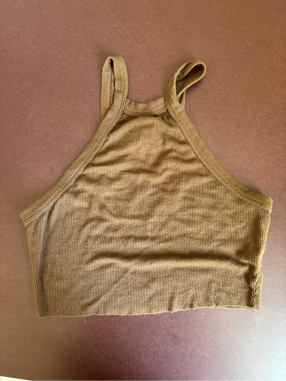 Talentless ribbed Cropped Tank Top - Brown super soft